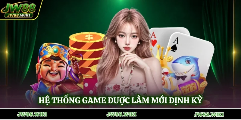Hệ thống game được làm mới định kỳ